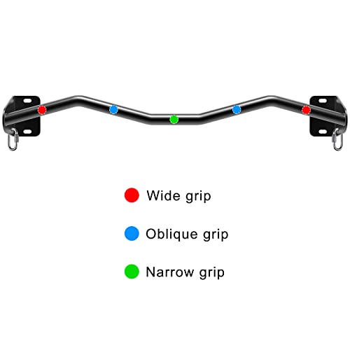Kipika Heavy Duty Wall Mounted Doorway Pull Up Bar, Multifunctional Chin Up Bar, Portable Fitness Door Bar, Body Workout Home Gym System, 38" Wide #TOP7