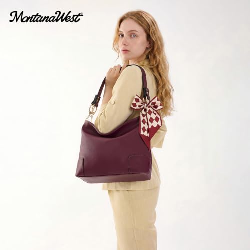 Image of Montana West Hobo Bags for Women Top Handle Satchel Shoulder Purse Bucket Handbag