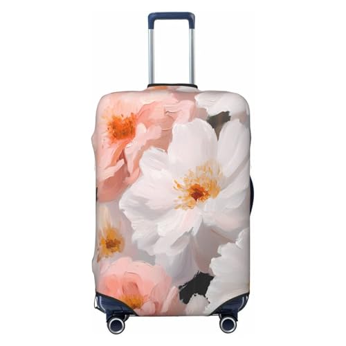 Lovely Flowers Elastic Travel Luggage Cover, Washable Spandex Suitcase Protector, Anti-Scratch Fits 18-32 Inch