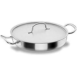 Paellera Acero Inoxidable 50 Cm Lacor - 50650 - Paellera con Tapa Chef-Classic Inox. 50cm