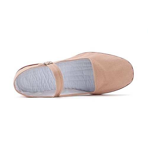 Image of Womens Classic China Flats, Casual China Doll Shoes, Cotton Mary Janes, Chinese Tai Chi Shoes