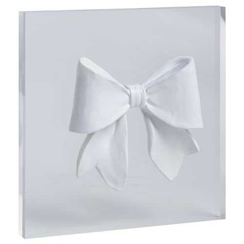Mud Pie Acrylic Chunky Bow Intaglio Plaque - image 1