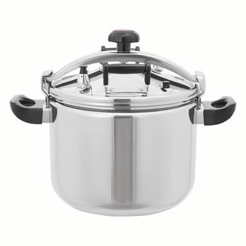 42 Quart Pressure Cooker Stainless Steel Pressure Cooker, Extra Large Capacity, Commercial Pressure Cooker Clamp On Type, Double Valves for Commercial Use
