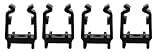 JSP Manufacturing Black Bimini Top Boat Pole Clips 1 inch for Pontoon Bimini Top Support Poles (4)