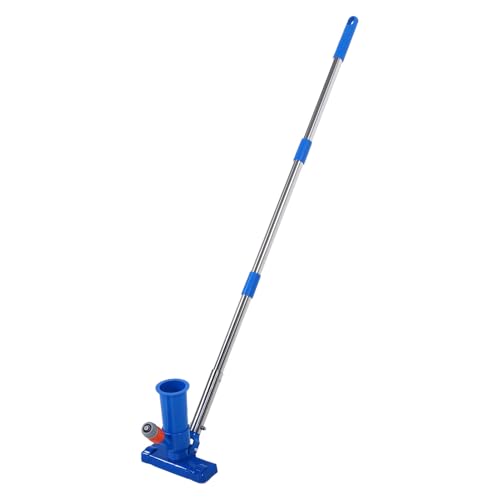 Sxhlseller Limpiador de Chorro de Piscina, Aspirador Manual de Chorro de Piscina y SPA con Poste de 6 Secciones y Cabezal de Cepillo en Forma de W, para Piscinas Elevadas Piscinas Inflables