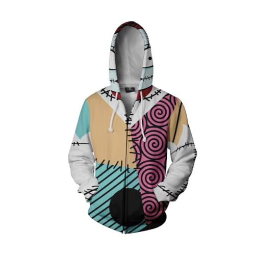 My Sky Adult Sweatshirts Xmas Hoodie Before Christmas 3D Print Sweater for Women Men Pink