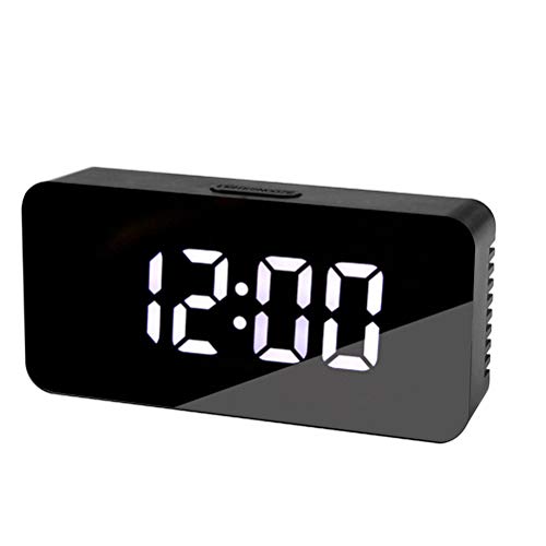 Horloge Miroir Horloge Digitale,Surveillance De La TempéRature RéVeils De Voyage,Horloge Electronique Reveil NuméRique(A) Cover