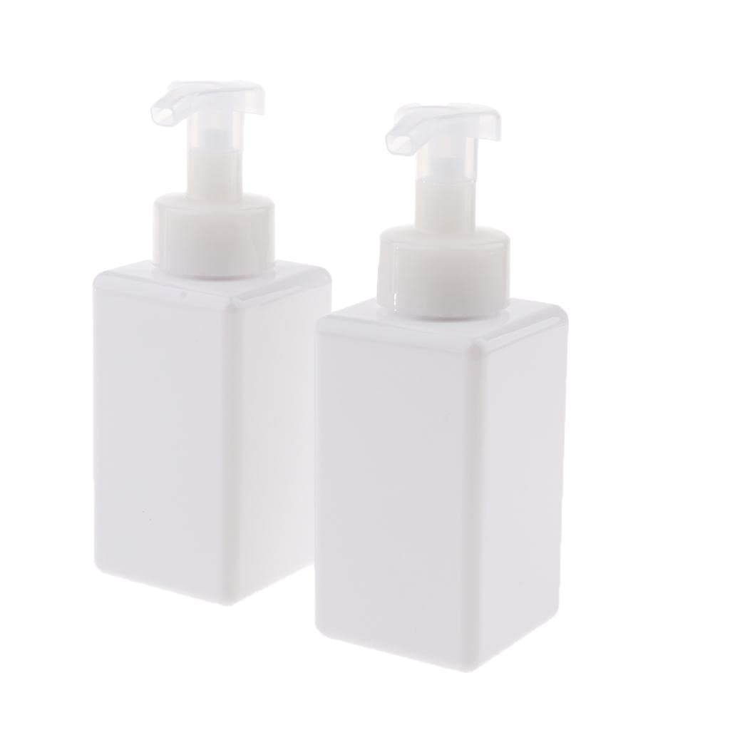 velura club bollywood®empty plastic square pump bottle jar foam dispenser for liquid lotion white