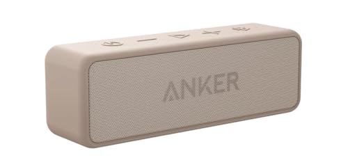 Anker Soundcore 2 Portable Bluetooth Speaker with Stereo Sound, Bluetooth 5, Bassup, IPX7 Waterproof, 24-Hour Playtime, Wireless, Speaker for Home, Outdoors, Travel