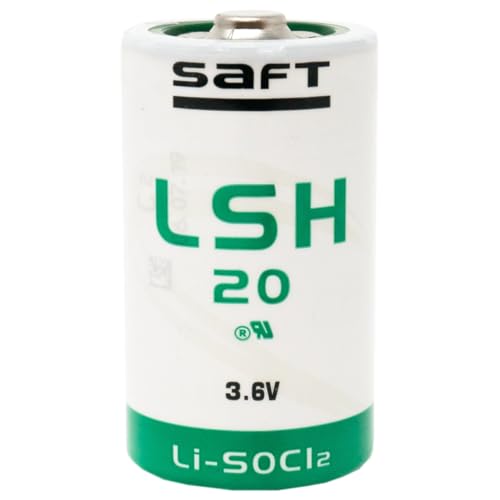 Saft LSH20 Pila de Litio 3.6V 13Ah – Tipo D, Li-SOCl₂, Alta Potencia, Pulsos de hasta 4A, Rango Térmico Extremo, para Telemática, Seguridad y Medición Industrial (Pack 5 uds)