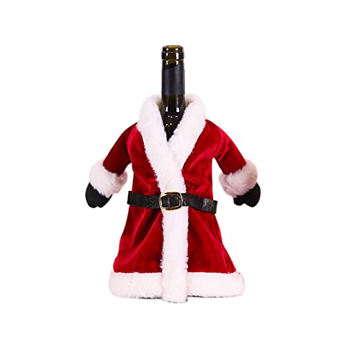 Donkivvy 10 Stück Weihnachts-Weinbeutel, Weihnachtsflaschenbeutel für Wein, Weinflaschen, Geschenktüten für Weihnachten, Geburtstag, Urlaubsparty Cover