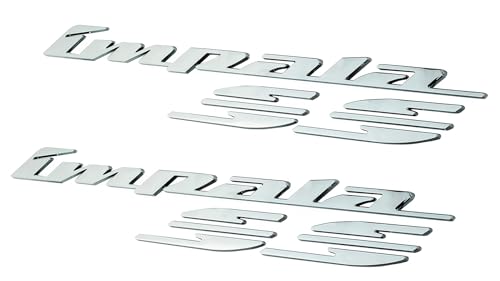Image of Rear Quarter Panel Emblem Badge Replacement for 1994 1995 1996 Impala Ss 2Pcs (Silver)