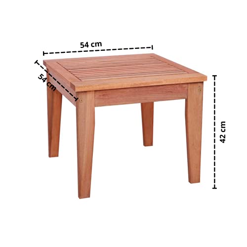 Conjunto Espreguiçadeira e Mesa de Apoio Roma Madeira Maciça