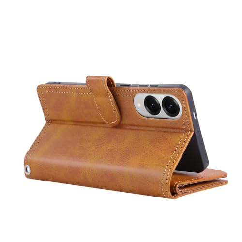 Étui Samsung S25 Plus noir en cuir à rabat doté d'un double portefeuille multi-slots - 3
