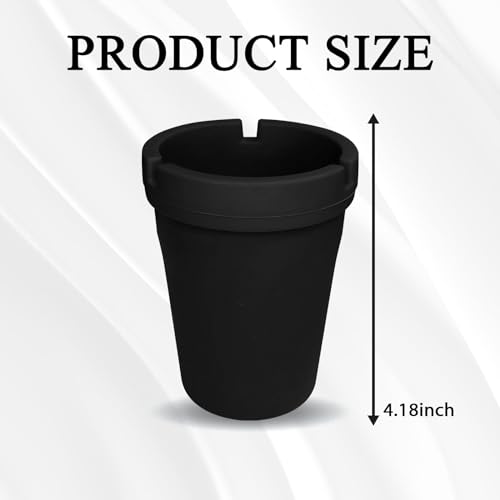 Image of BEYPOVK Car Ashtray with Lid, Smokeless Ashtrays for Car Cup Holder Smell Proof, Automotive Interior Accessories Portable Cigarette Ash Tray for Indoor Home Office Outdoor Car Truck SUV (Black)