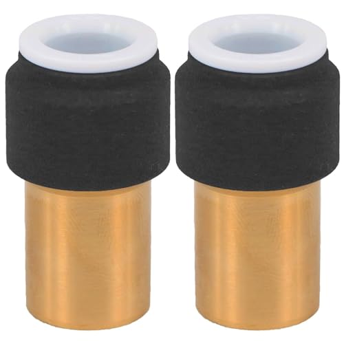 Image of Radiator Valve 15mm x 10mm Push fit Black Speed Fit Reducer Straight x 2 (Pair)