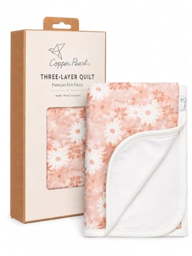 Image of Copper Pearl Jumbo 3-Layer Baby Blanket: Soft Baby Quilts for Boys and Girls | Breathable, Cozy, Toddler Blanket | Baby Quilt for Newborns | 46x46 Premium Polyester /Rayon | Penny