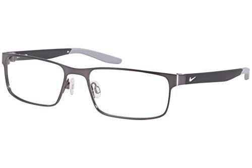 Nike Eyeglasses 8131 073 Brushed Gunmetal/Wolf Grey 53-17 #TOP2