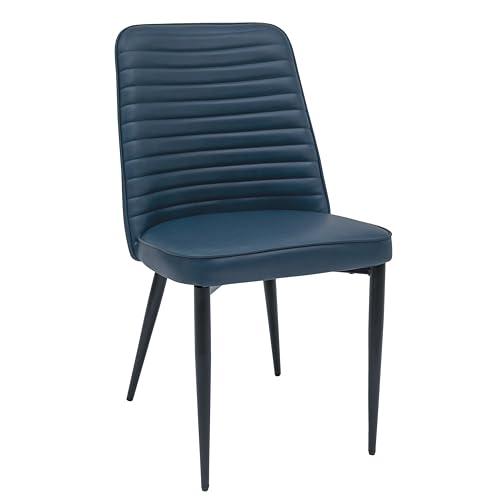 MINCETA Juego de 1 sillas de comedor,Silla de comedor moderna con respaldo tapizado,Sillas de cocina de cuero sintético para...
