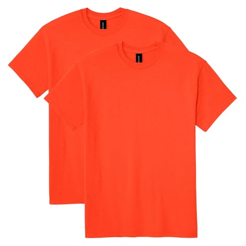 Playera Naranja marca Gildan