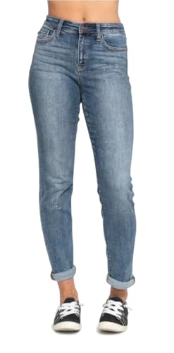 Judy Blue High Rise Bleach Splash Boyfriend Jeans 82346