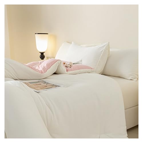 QSTGX Edredón Nórdico Otoño-Invierno Fibra Ecolofil Tacto Plumón Transpirable Y Ligera Tejido De Algodón Edredón Tamaño Completo(B,200x230cm(4.1KG))