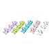 Wealrit 5 pcs A8 3 Ring Binder Mechanisms Replacement Kit,5 Colors Metal Ring Binder Mechanisms for Photo Album Diary Notebook