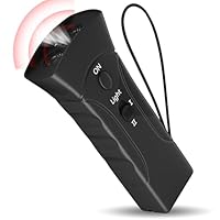 QEWEUUIE Anti Bell Gerät Hunde, 2 Modi Antibell Ultraschall Gerät mit Stroboskop Taschenlampe, 25 Fuß Handheld Hundeabwehr Ultraschall für Kleine,Mittlere Große Hunde für Drinnen Draußen