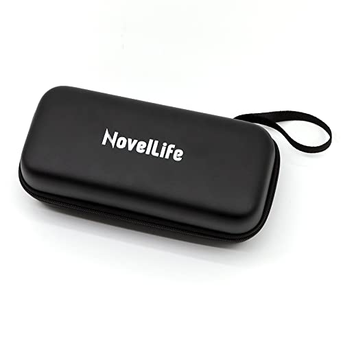 NovelLife Estojo de transporte portátil de ferro de solda TS100 TS101 TS80P, bolsa organizadora de couro PU pequena com zíper, camada única, 2 tiras elásticas