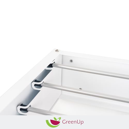 GreenUp Foldable Wall-Mounted Clothes Drying Rack - 3.75 M. Space-Saving, Heavy-Duty Design for Indoor Outdoor Use (Silver, 75 CM.) - Image 5