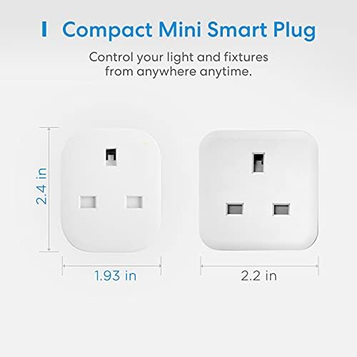 Smart Plug Mini - meross 13A WiFi Plugs Works with Alexa, Google Home, Compatible with SmartThings Wireless Remote Control Timer Plug No Hub Required (2 Pack)