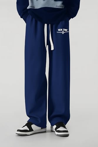 Image of Samfor Mid-Rise Stretchable Joggers in Premium Polycotton Comfort Blend for Street and Lounge Wear - Korean Style Baggy Track Pants for Men