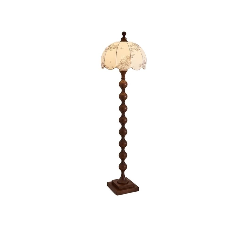 Mw9sBd8rF Floor Lamp Brown Wooden Floor Lamp Living Room Bedroom Sofa Side Vertical Table Fabric Shade