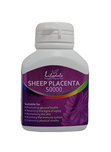Lilydale High Strength Sheep Placenta Essence Extract Anti-Aging Capsules 50000 60 Capsules Bottle