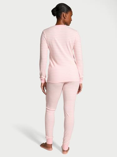 Victoria's Secret Thermal Pajama Set, Long Sleeve Shirt and Pants, Pajamas for Women, Iconic Stripe, XS - image 2