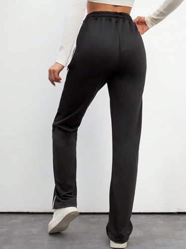 Image of SAKHWALA Women's Striped Track Pants | Women Trackpants | Women Lower /Pyjama | Lounge Pants | Loose Fit Trackpants | Gym /Yoga /Casual Wear Pants
