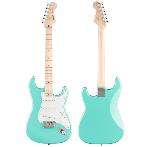 Image of Fender Squier Sonic Stratocaster HT - Sea Foam Green Bundle with Tuner, Strap, Picks, and Austin Bazaar Instructional DVD