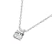 Platinum-Plated Sterling Silver and Swarovski Zirconia Solitaire Pendant Necklace, 16"