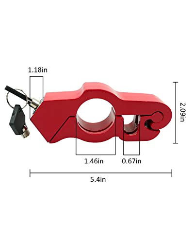 Candado para manillar de bicicleta antirrobo resistente ajustable moto con llaves 6