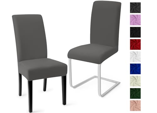 Eozakavod Stuhlhussen 2er Set Stuhlbezüge Moderne Stretch Stuhlhussen Universal Husse Abnehmbare...