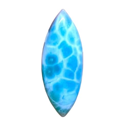 Larimar naturel en cabochon marquise gemme pour fabrication bijoux DIY