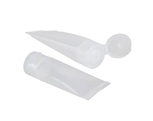 24個 20ml 0.4オンス 空の半透明プラスチックフリップキャップ シャンプー フェイシャルクレンザー メイクアップコミックサンプル ソフトコンテナチューブボトル 瓶 瓶 ポットケース