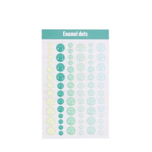 Craftelier - Enamel Dots Mint Rainbow | Mini Self-Adhesive Sticke...