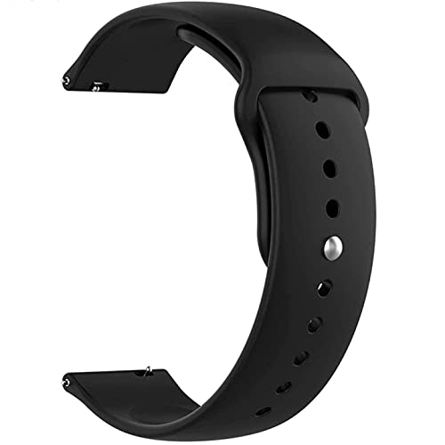 Image of Soft Silicon 20mm Watch Strap Compatible with Amazfit Bip /Lite /GTS /Samsung Gear Sport /Galaxy Watch 42mm / Active /2 40-44mm / Classic /Fashion / (Pack of 3)