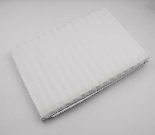 HTE Funda de Colchón Cutí Raso Blanco con Cremallera (Blanco, 135 x 190 cm)
