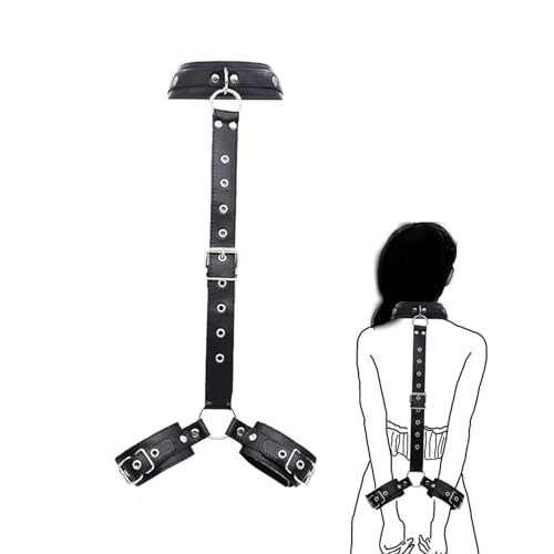 Sex Handschellen Paare, mit Verstellbare Halsband Frauen Sex, WUUDOA Bondageset Fessel Set, SM Sexspielzeug für Paare Extrem Sex Toy, BDSMS Spielzeug Hart Extrem für Frauen Paare Set