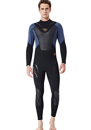 Men Fullbody UV Protection Back Zip Surfing 3mm Neoprene Wetsuit for Swimming Diving Water Sports Keep Warm Sailing Clothing in Cold Water