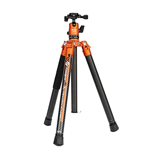 Fotopro X-Aircross 2 5-Section Carbon Fiber Tripod With Fph-42Q Ball Head, Flame Orange #TOP20
