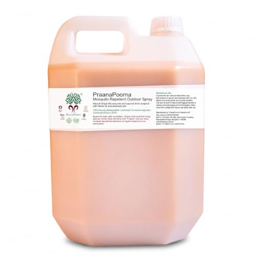 Image of Natural Mosquito Repellent Spray 5L | Plant Based DEET Free Outdoor Protection | Baby & Pet Safe | Natural Essential Oils | Biodegradable Formula | Garden Parking Camping Outdoor Use