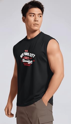 Image of JUARI BE A GENTLEMAN Men's Sleeveless Tank Top Premium Cotton Blend Muscle Fit Gym Vest | Casual Summer Shirt | Breathable & Lightweight Fitness Wear for Gym, Running & Daily Use